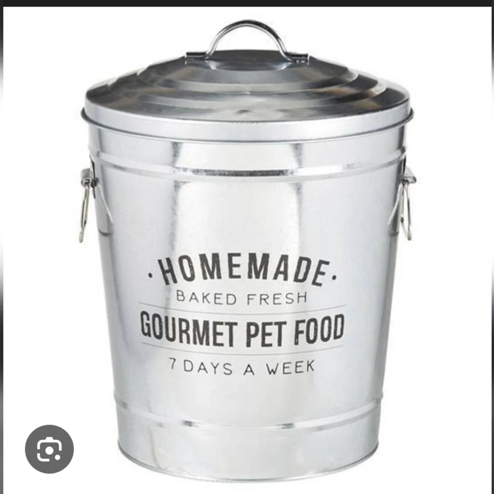 Silver Pet Food Storage Bin